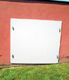 head-on view of one of our doors installed in Newberg for crawl spaces