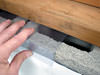 Clear plastic vapor barrier covering for block walls in Portland, Eugene, Salem, Beaverton OR, Vancouver WA