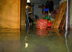 A flooded basement bedroom in Camas