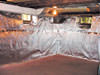 radiant heat barrier with vapor barrier for basement walls ready for finishing in Salem, Beaverton, Eugene, Portland OR, Vancouver WA