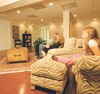 Finished Basement with Ceiling Tiles
