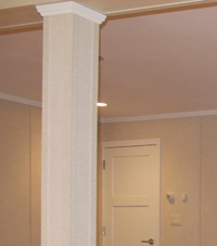 Easy Wrap column sleeves in Beaverton basement