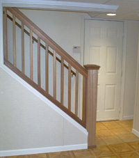 Renovated basement staircase in Hillsboro