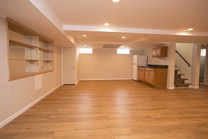 A beautiful, finished basement in Greater Portland