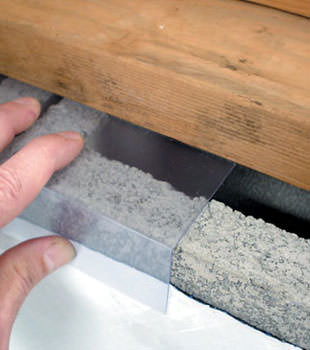 Block wall clear covering for wet crawl spaces in Albany