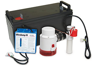 a battery backup sump pump system in Longview