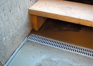 a hatchway entrance in Battle Ground that has been protected from flooding by our TrenchDrain basement drainage system.