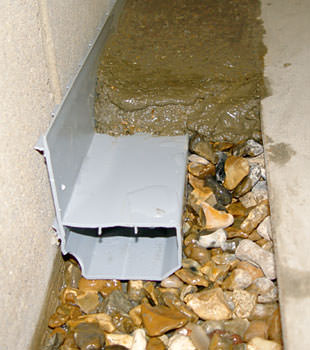 A basement drain system installed in a Hillsboro home