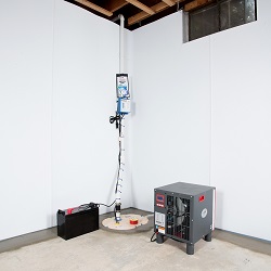 a complete basement waterproofing system installed in a Vancouver home