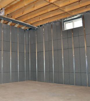 Installed basement wall panels installed in Gresham