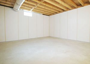 Our insulated basement wall panels installed in a basement
